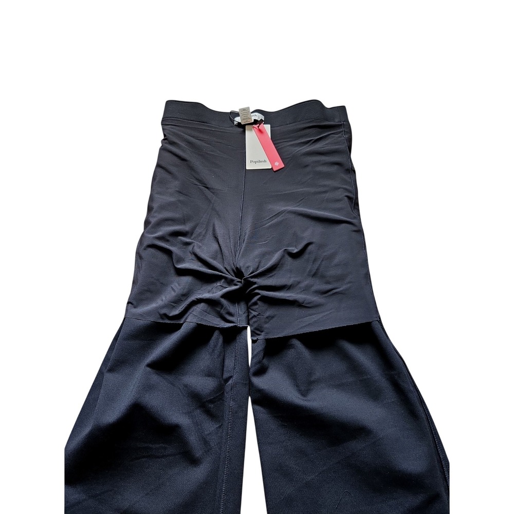 Popilush Black Wide Leg Shapewear Trousers High Waisted Dress Pants S NEW‎ - Picture 9 of 14